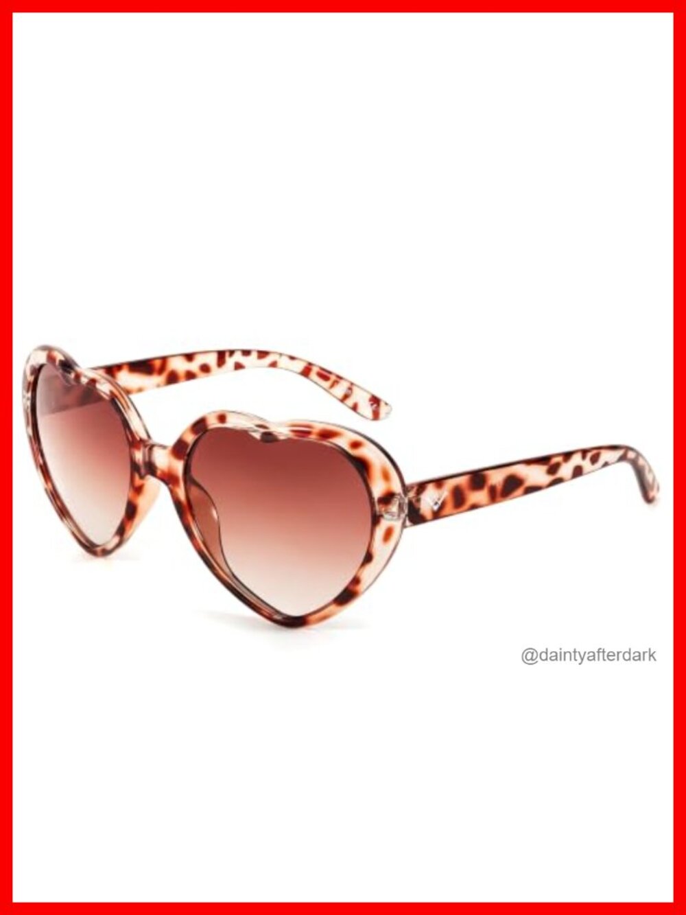 Heart Shaped Polarized Sunglasses UV400 Retro Oversized Women's Eyewear